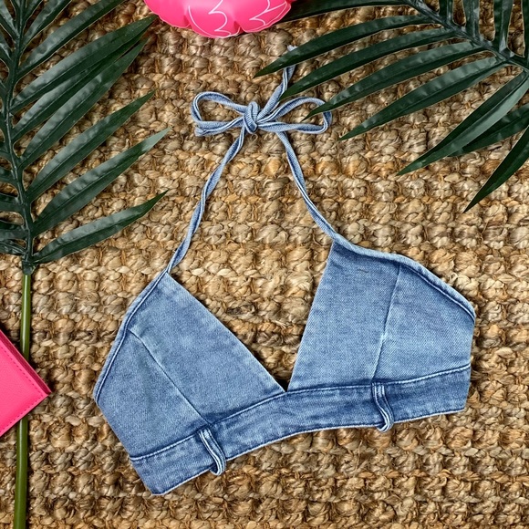 Trending Denim bikini top. - Picture 5 of 7